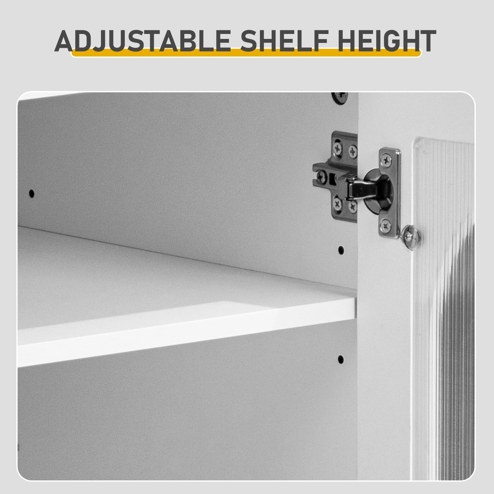 Shoe Cabinet with USB LED Light Strip 24-Key Remote Adjustable Shelves Polycarbonate Doors High Feet Entryway Storage Organizer