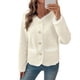 thumbnail image 3 of Abrigo Abierto para Mujer, Chaqueta con Ribete de Encaje, Ropa de Moda de Larga, Abrigo Tipo Gabardina. Crema M, 3 of 10