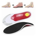 thumbnail image 5 of Foot Corrective Insoles Cuttable Reduce Pressure Arch Supports Orthotic Inserts for Flat Foot Red Bottom Black Surfaces S(35-40), 5 of 5
