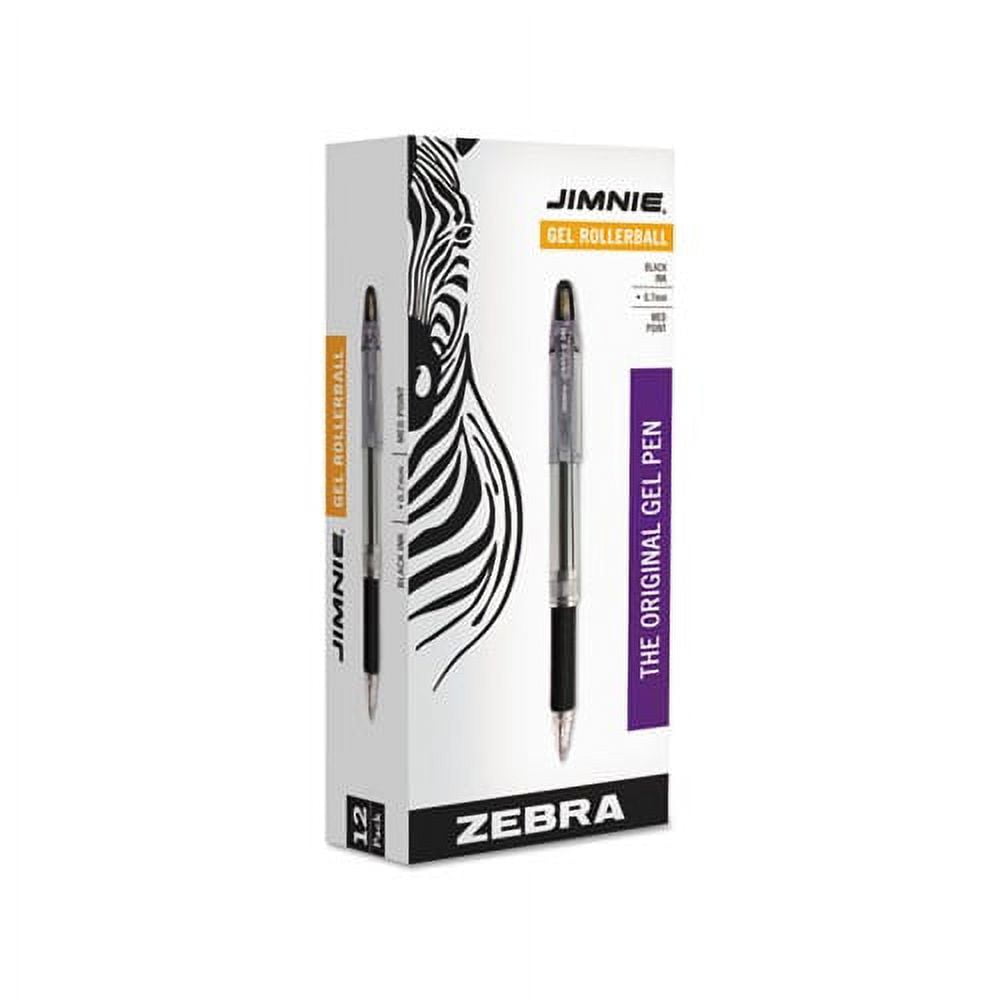 Jimnie Stick Gel Pen Medium 0.7mm, Black Ink, Smoke Barrel, Dozen