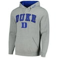 thumbnail image 2 of Men's Colosseum Heather Gray Duke Blue Devils Arch & Logo 3.0 Pullover Hoodie, 2 of 3