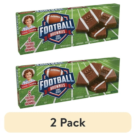(2 pack) Snack Cakes, Little Debbie Family Pack Football Brownies