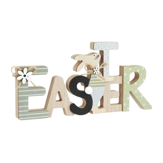 Letrero de madera para mesa de Pascua, centro de mesa, letrero de , decoración de mesa de Pascua para oficina, chimenea, decoración de mesa.