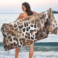 thumbnail image 6 of Wild Leopard Print Beach Towel Fast Drying Camping Towels Sand Free Beach Blanket Soft Absorbent Travel Sport Towel for Gym Bath Shower Swimming 30" x 60" Washcloth Gift, 6 of 7