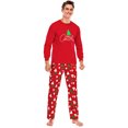 thumbnail image 2 of Pyjamas Assortis pour la Famille, Vêtements de Noël en Coton, Ensembles de Pyjamas à Manches Longues (Papa, 2TG), 2 of 7