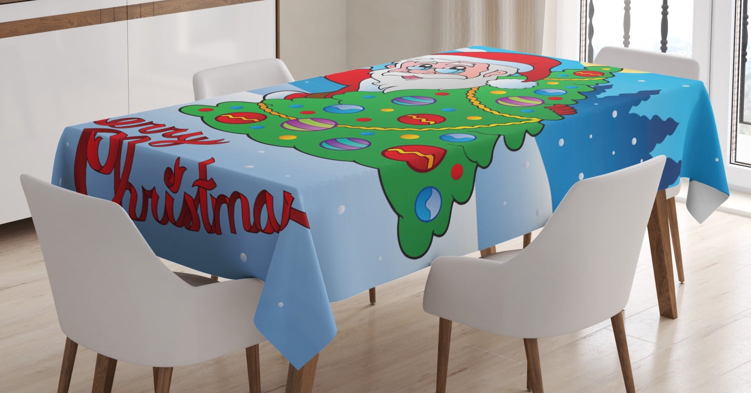 Popsicle Spots Dinning Popsicle Tablecloths for Party 54×72 in Colorful Wrinkle Free Anti-Fading Spill Proof Table Cover for Kitchen