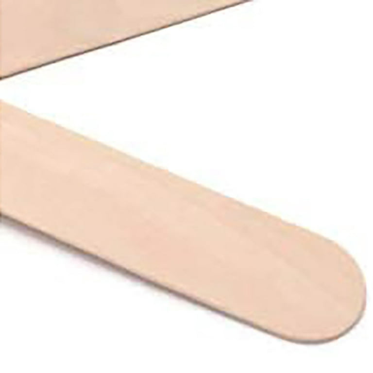 100 pcs Natural Wood Popsicle Sticks Wooden Craft Sticks Wax 4-1/2 x 3/8  New 