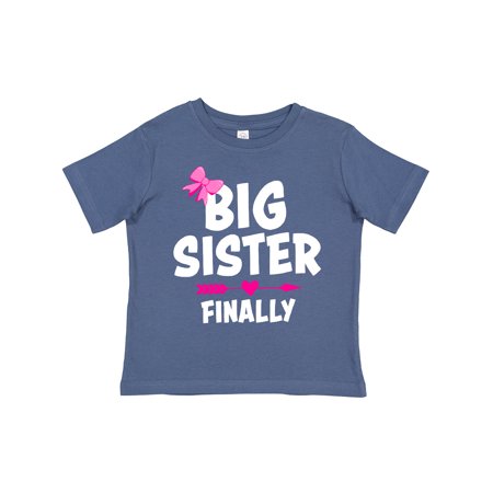 

Inktastic Big Sister Finally with Bow and Arrow Gift Toddler Toddler Girl T-Shirt