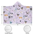 thumbnail image 3 of Wearable Blanket,Dog with Medical Icons Hooded Wearable Sherpa Blanket for Adults & Teens,Winter Poncho Shawl Wrap Cape Thick Warm,60"x80", 3 of 5