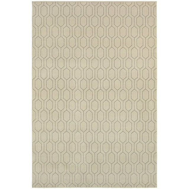 Oriental Weavers Ellerson 6'7" x 9'6" Machine Woven Rug in Ivory