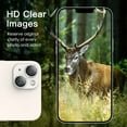thumbnail image 4 of JETech Camera Lens Protector for iPhone 14 6.1-Inch and iPhone 14 Plus 6.7-Inch, 9H Tempered Glass Metal Individual Ring Cover, HD Clear, 2-Pack (Starlight), 4 of 7