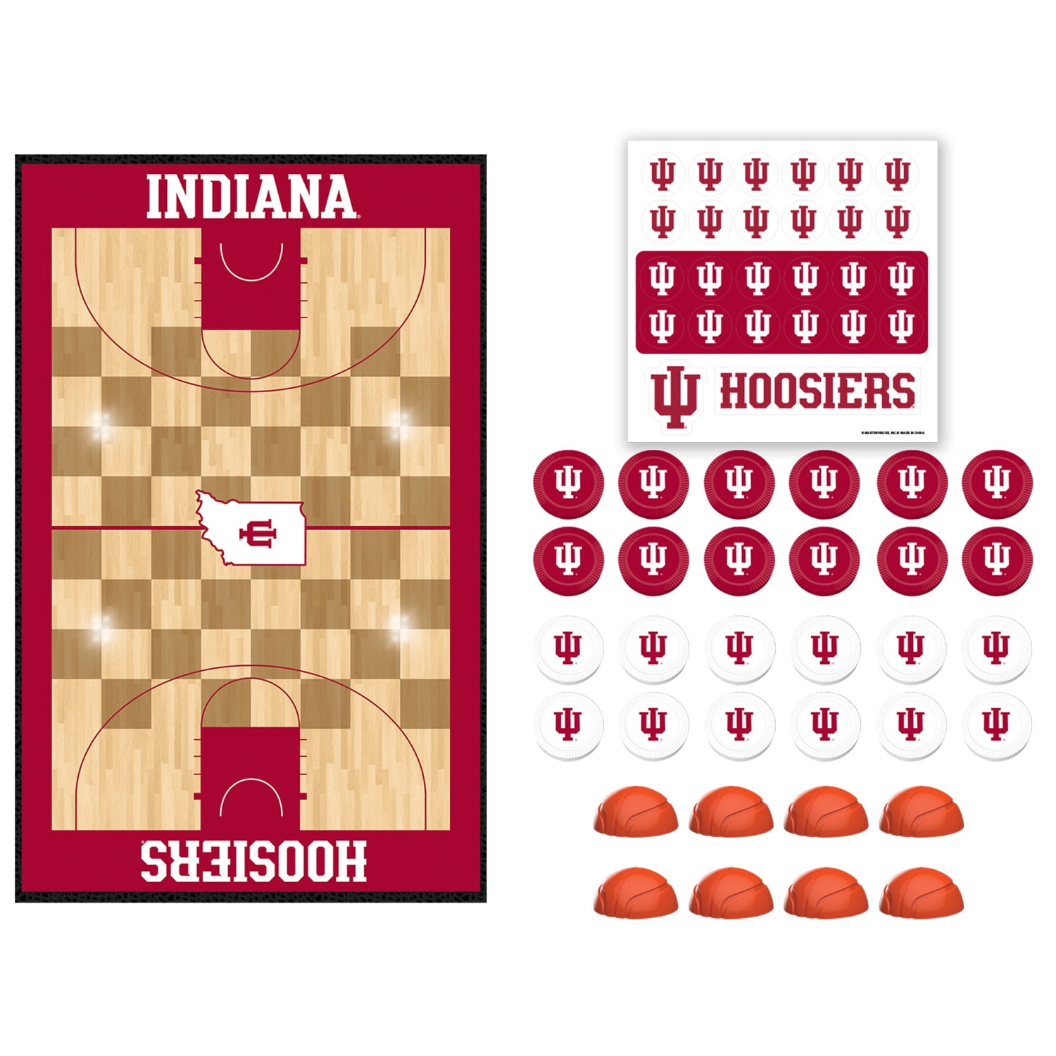 MasterPieces Officially licensed NCAA Indiana Hoosiers Checkers Board Game for Families and Kids ages 6 and Up