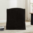 thumbnail image 6 of Comfort Pointe Ludlow Dark Brown Polyester Fabric Skirted Swivel Accent Chair, 6 of 12