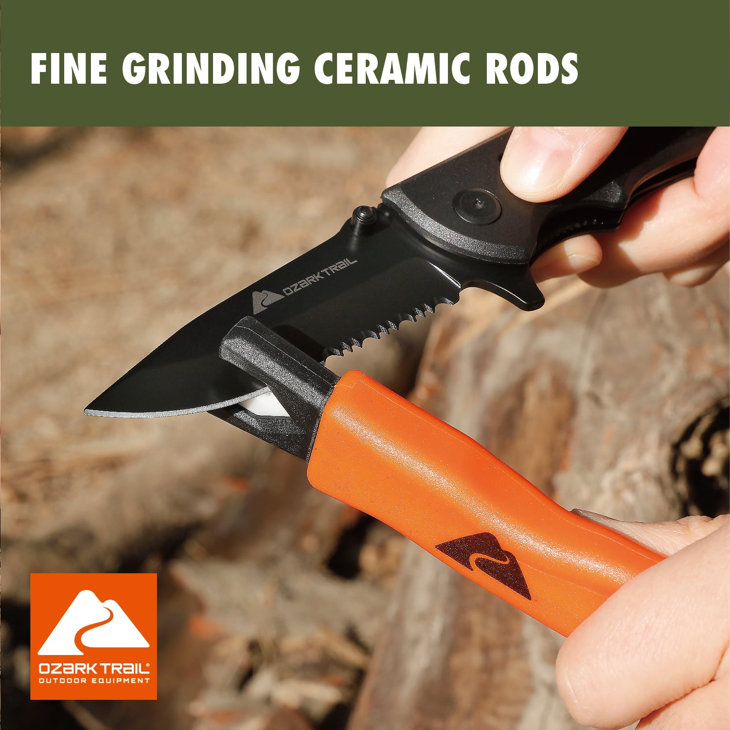 Ozark Trail Dual-Sided Tool Sharpener for Axes, Machetes, and Knives