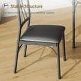 thumbnail image 2 of Cherish 44IN Dining Table with 4 Chairs,Kitchen Table Set, 5 Piece Industrial Dining Room Table Set with Roman Columns for Small Space, Kitchen, Apartment,Upholstered Chairs, 2 of 8