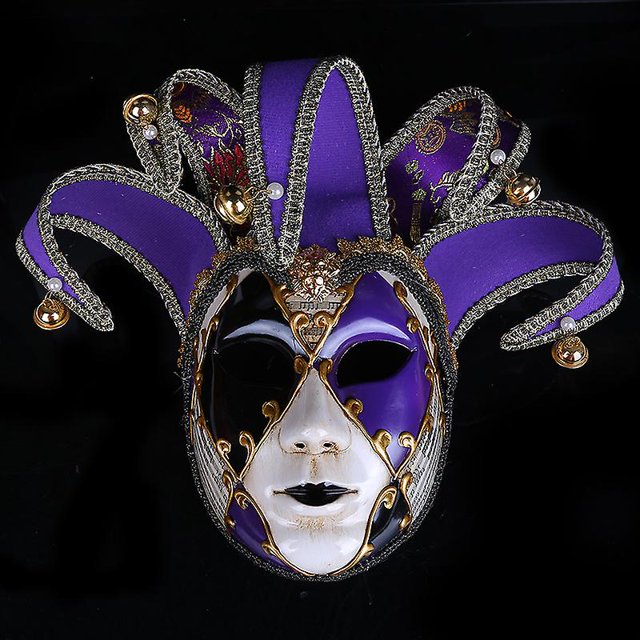 Máscara pintada para fiesta de Halloween máscara veneciana premium para mujer Afortunado Sencillez