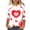 #071-Multicolor, variant on Xuyuer Valentine's Day 3/4 Sleeve Tee - Ladies' 3/4 Sleeve Printed T-Shirt for Romantic Date Nights, Love-Themed Photo Shoots, Unique Heart Pattern Statement Wear & Couples' Matching Style