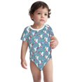 thumbnail image 3 of Balery Rabbit And Rainbow Pattern Baby Climbing Clothes Infant Bodysuit Cute Infant Bodysuit Baby Romper-9M, 3 of 7