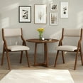 thumbnail image 6 of EBQOSK 2PC Upholstered Folding Dining Chair, Space Saving, Easy To Carry, Dining Room Taupe, 6 of 7