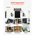 thumbnail image 6 of 24x24 Inch Smoky Gray Mini Door Window Awning ABS Bracket Outdoor Rainproof Sunshade Canopy, 6 of 6
