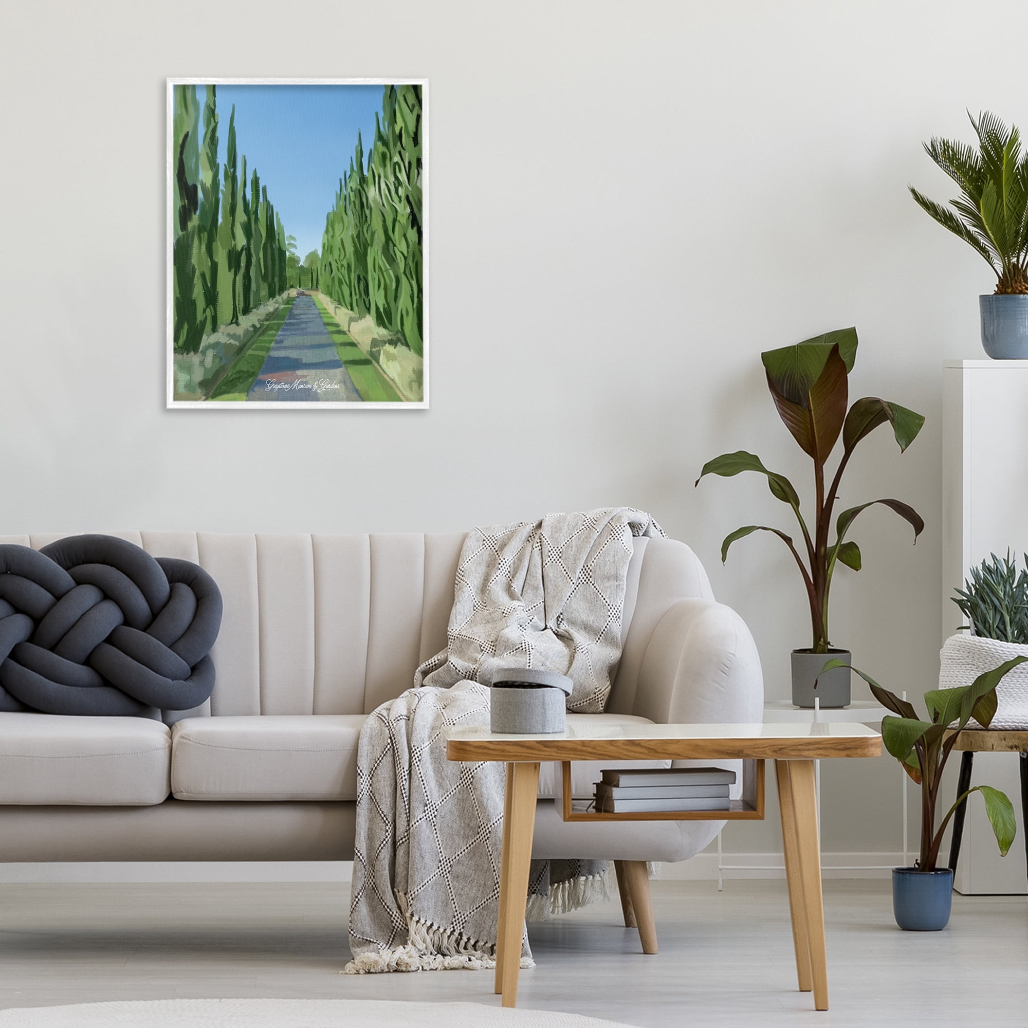 Stupell Industries Greystone Gardens Path White Framed Giclee Art, design by Amelia Noyes