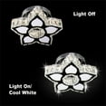 thumbnail image 5 of FRIXCHUR Modern Crystal Chandelier Flower Led Ceiling Light Pendant Light for Dining Room Bedroom Living Room Study(Cool White), 5 of 10