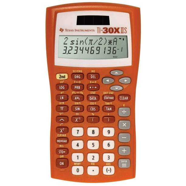Texas Instruments TI30X IIS Scientific Calculator, Orange Walmart