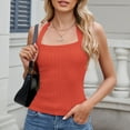 thumbnail image 2 of Timegard Summer Tank Tops for Women Halter Neck Sleeveless Knitted Tops Solid Color Slim Tops, 2 of 7