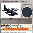 thumbnail image 4 of Kayak Hoist Pulley System for Garage, Durable Nylon Rope Ceiling Lift for 10-18 FT, Overhead Storage Rack for Canoe, Holds 150 LBS, Black, 4 of 9