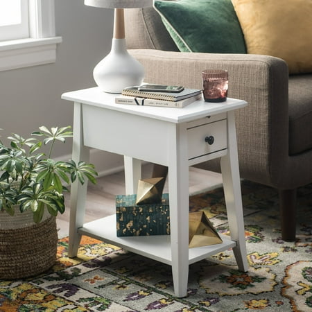 Nuts Poker Table - Finley Home Davis Chairside Table with Power Outlet - White