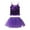Purple, variant on TiaoBug Girls Ballet Dance Tops with Mesh Layered Tutu Skirt Sequin Camisole Ballerina Outfits White 8