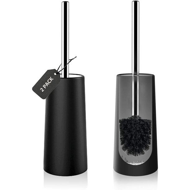 Brosse de toilette avec support Ensemble de brosse de toilette de salle de bain 2 pièces avec brosse de toilette cachée à long manche avec poils durables pour un nettoyage en profondeur Kuyhfg Bienvenido a Kuyhfg