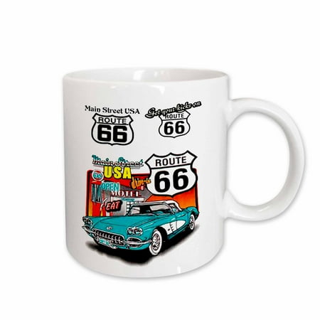 

3dRose Route 66 Ceramic Mug 11-ounce
