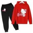 thumbnail image 3 of Conjunto de ropa infantil con dibujos animados de Hello Kitty para otoño e invierno, traje deportivo de ocio para niñas pequeñas, 3 of 5