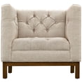 thumbnail image 4 of Armchair Accent Chair, Beige, Fabric, Mid Century Living Lounge Cafe Lobby Hospitality Restaurant, Modern Contemporary HB32722, 4 of 5