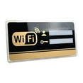 thumbnail image 3 of Pegatina de señal WiFi, cuenta de espejo, contraseña, regalos, pegatinas de pared grabables, letrero de tablón de anuncios para ventana, puerta, tiend 10cm×20cm Sunnimix Signo de contraseña WiFi, 3 of 8