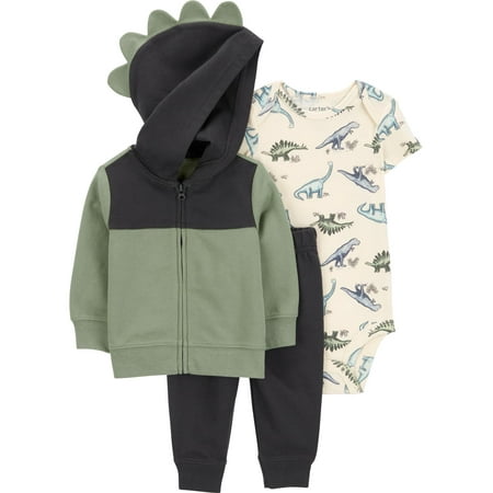 Carter's Child of Mine Baby Boy Cardigan Outfit Set, 3-Piece, Sizes 0/3-24 Months