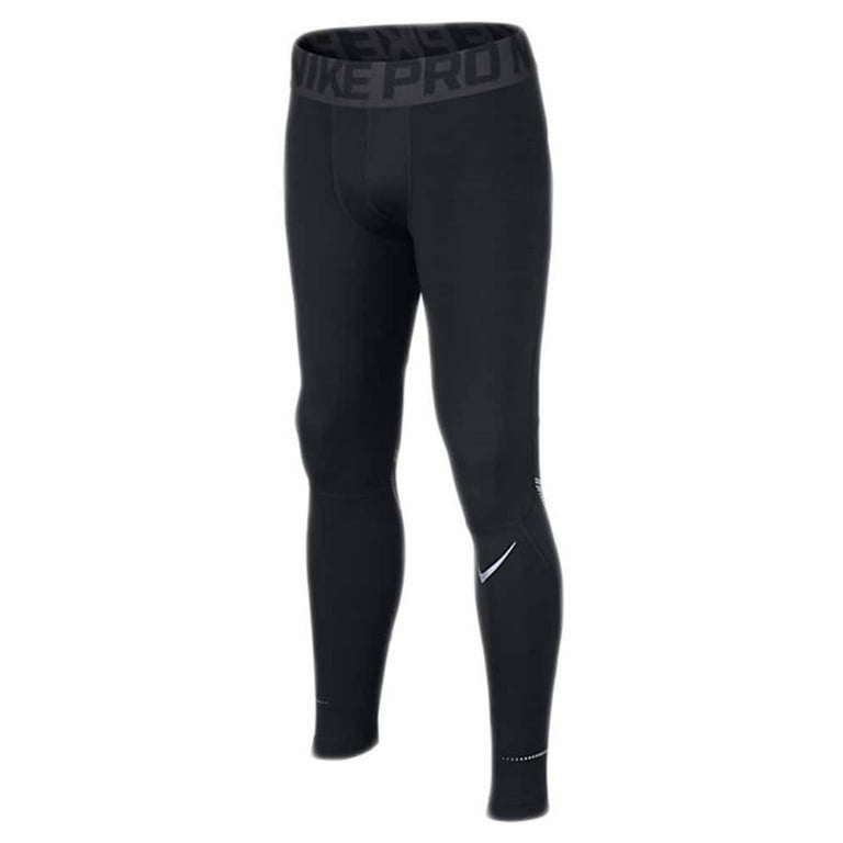Nike Youth Boys Pro Hyperwarm Max Flash Tights Black/Grey