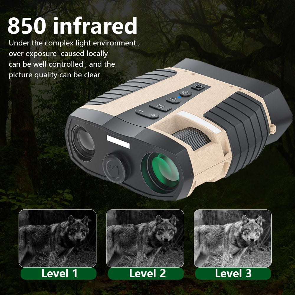Night Vision Binoculars with Camera 4X Optical Zoom 8X Digital 2.5K Video