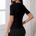 thumbnail image 4 of Women's Workout Tops Dry Fit T Shirts Athletic Short Sleeve Gym Shirts for Women,Running Yoga Active Tees Black L, 4 of 5