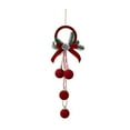 thumbnail image 2 of Dserfhy Christmas Red Bell Ornament Plastic Velvet Flocked Bell Ball Tree Ornament for Holiday Window Shop Home Decoration, 2 of 8