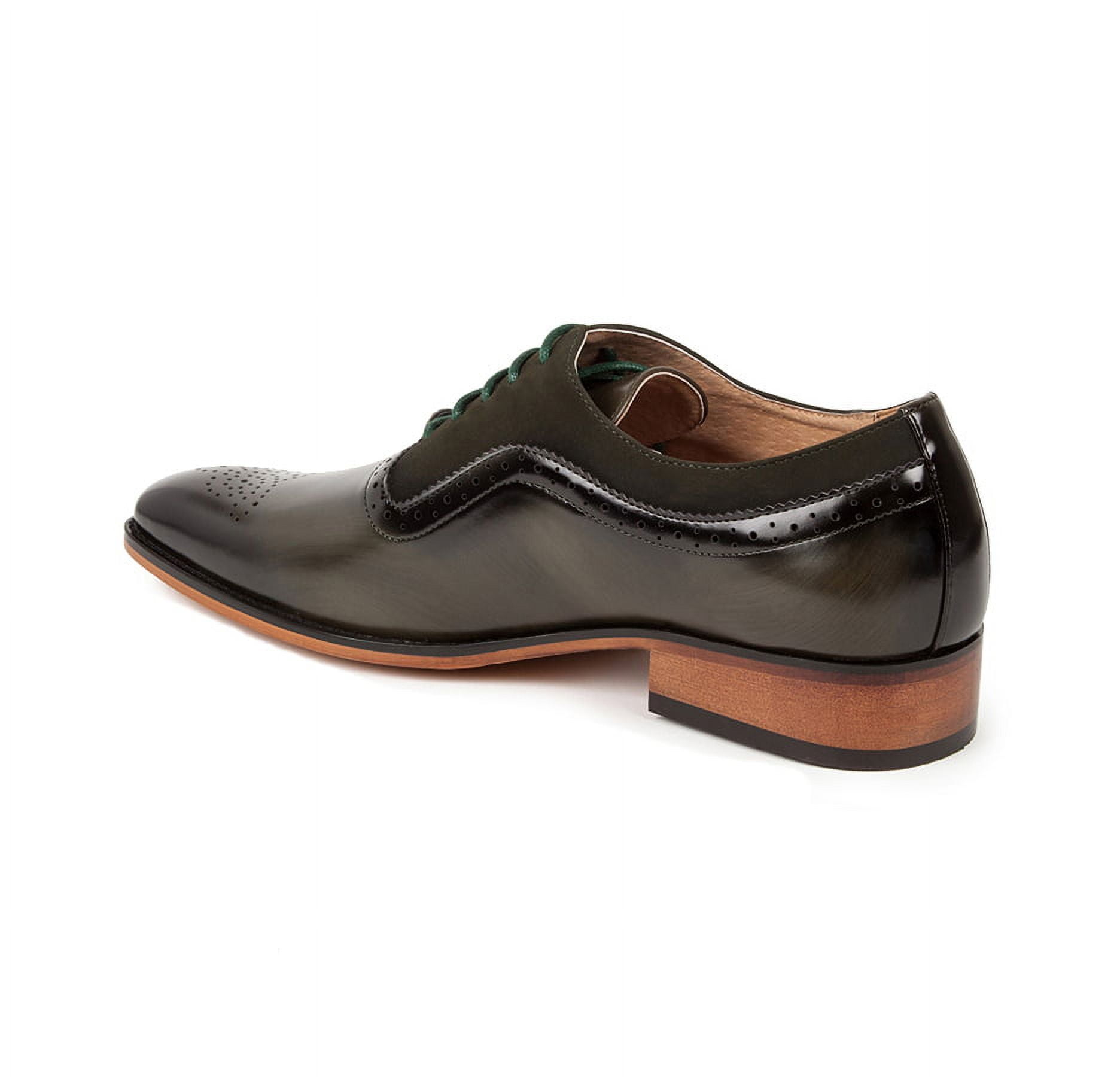 Gino Vitale Men s Lace Up Medallion Toe Dress Shoes Walmart
