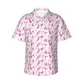 thumbnail image 1 of Fotbe Breast Cancer Awareness4 Camisa Hawaiana para Hombre Unisex – Camisa Casual de Verano con Botones de Manga Corta de Algodón y Lino,X-Large, 1 of 7