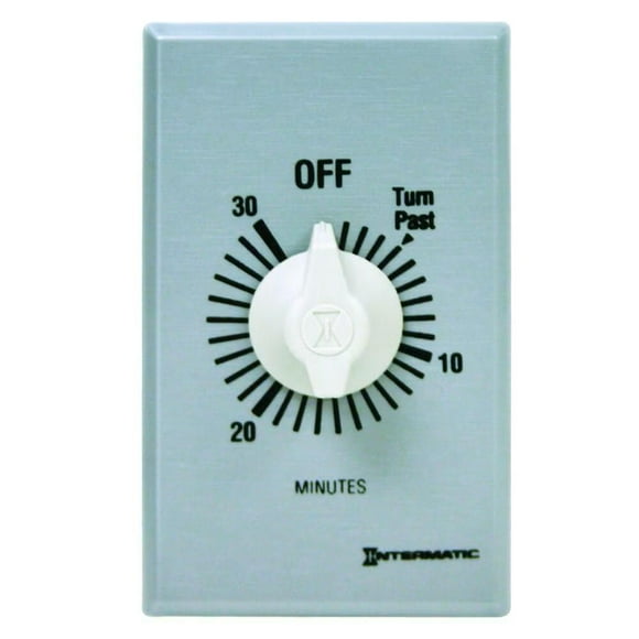 Intermatic Spring Wound Countdown Timer, 125-277 VAC, 50/60 Hz, SPST, 30 Minute Max, Without Hold