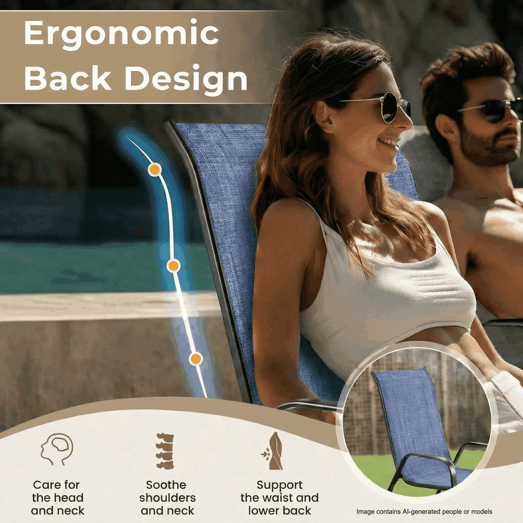 Pirecart Outdoor Table Furniture Set Patio Dining Table Set with 4 Stackable Textilene Chairs, Dark Blue