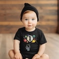 thumbnail image 4 of Olive Loves Apple 1st Birthday Rocket Astronaut Themed T-Shirts with Moon Balloon and Planets for Boys and Girls Black Shirt 12 Months, 4 of 6