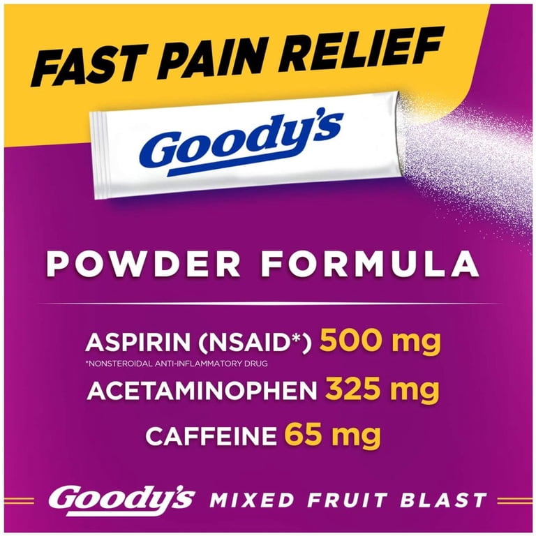 Goody's Extra Strength Headache Powders, Mixed Fruit Blast 24 ea