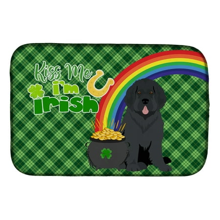 

Black Newfoundland St. Patrick s Day Dish Drying Mat 14 in x 21 in