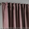 thumbnail image 4 of 3S Brother's Solid Luxury Matte Velvet Soft Curtains Set of 2 Panels Hanging Back Tap & Rod Pocket Home Décor Bedroom Kitchen Office Windows Room Darkering ( Baby Pink-52"x95"), 4 of 6