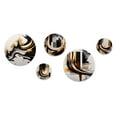 thumbnail image 2 of DESIGN ART Designart "Black And Gold Wave " Modern Geometric Metal Wall Art Decor Set Of 5, 2 of 5